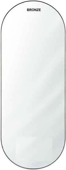 מראת תלייה אובלית 60X80 ס''מ בעלת מסגרת מתכת דקה בגוון ברונזה - Star Shop