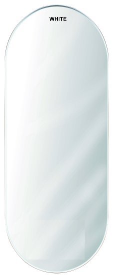 מראת תלייה אובלית 60X100 ס''מ בעלת מסגרת מתכת דקה בגוון לבן - Star Shop