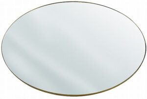 מראת תלייה אליפסה 60X80 ס''מ בעלת מסגרת מתכת דקה בגוון ברונזה - Star Shop