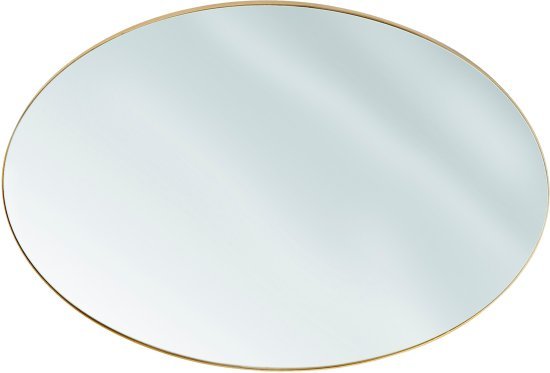 מראת תלייה אליפסה 70X140 ס''מ בעלת מסגרת מתכת דקה בגוון זהב - Star Shop