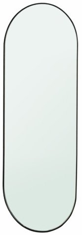 מראת תלייה אובלית 120X40 ס''מ בעלת מסגרת מתכת דקה בגוון שחור - Star Shop