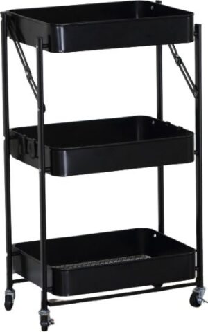 עגלת שירות ניידת דגם Gefen מבית StarShop - צבע שחור