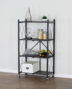 297508_b_1.jpg כוננית 4 מדפים ניידת ממתכת דגם Arava מבית Star Shop - צבע שחור