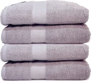 4 מגבות גוף 100% כותנה 68X125 ס''מ דגם Classic מבית Homestyle צבע לילך