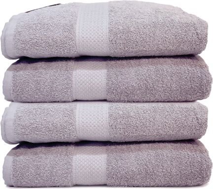 4 מגבות גוף 100% כותנה 68X125 ס''מ דגם Classic מבית Homestyle צבע לילך