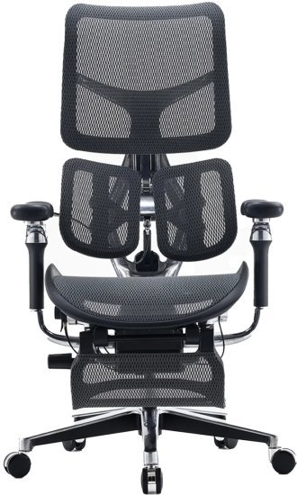 כיסא ארגונומי דגם Doro S300 כולל הדום לרגליים מבית Sihoo - צבע שחור