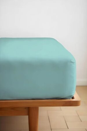 312580_b_1.jpg סדין 100% כותנה למיטה למיטת בגודל 120X200 ס''מ קולקציית Ekko Cotton מבית Arige Gad - צבע טורקיז