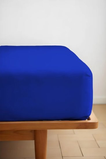 סדין 100% כותנה למיטה בגודל 180x200 ס''מ קולקציית Ekko Cotton מבית Arige Gad - צבע כחול