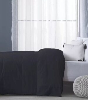 318775_b_1.jpg ציפה לשמיכה זוגית ג'רסי 100% כותנה 200x220 ס''מ מבית Homestyle - שחור