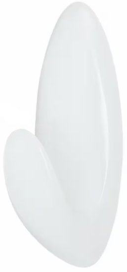 וו (מתלה) הדבקה לבן עמיד במים לאמבטיה 3M Command TREBATH18 - גודל Medium - שתי יחידות