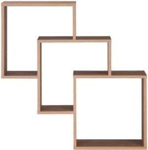 מדף בעיצוב ריבועים מבית Ramos - צבע אורן בהיר