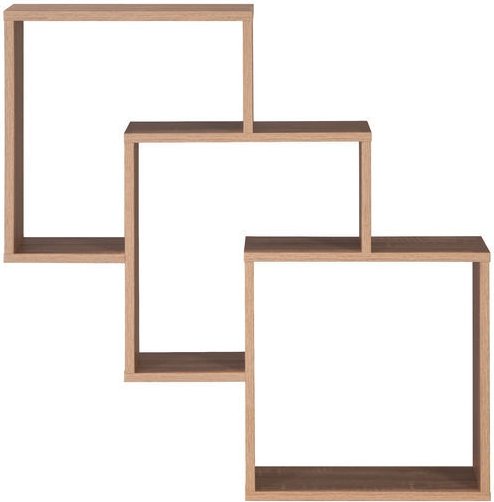 מדף בעיצוב ריבועים מבית Ramos - צבע אורן בהיר