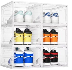 קופסה לאחסון נעליים קשיחה דגם Model מבית HomeSet - צבע שקוף - יחידה אחת