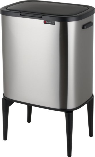 פח אשפה בנפח 33 ליטר דגם Calabria מבית Buona Casa - צבע כסוף מטאלי