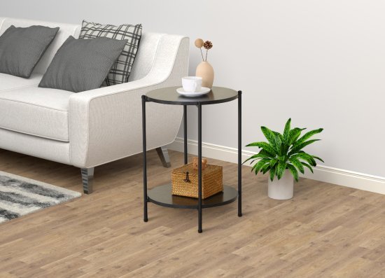 שולחן צד קפה עגול לסלון דגם YATIR מבית Star Shop - צבע שחור שיש