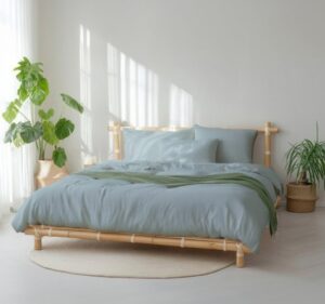 343642_b_1.jpg סט מצעים למיטת יחיד 90X200 ס''מ קולקציית במבוק Arige Gad - צבע כחול שמיים