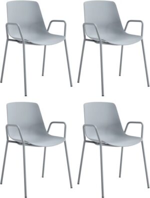 4 כיסאות לפינת אוכל דגם דבלין Ramos - צבע אפור