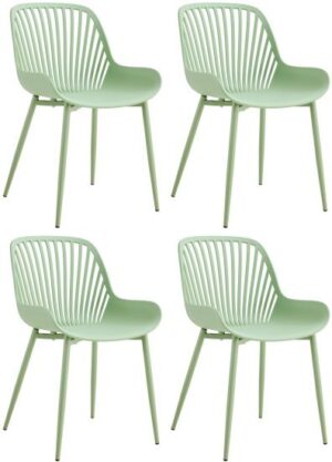 4 כיסאות לפינת אוכל דגם וינה Ramos - צבע ירוק בהיר