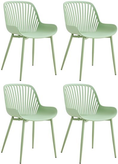 4 כיסאות לפינת אוכל דגם וינה Ramos - צבע ירוק בהיר
