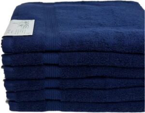 סט 6 מגבות פנים 100% כותנה 50x90 ס''מ קולקציית דניאל מבית Arige Gad - צבע כחול