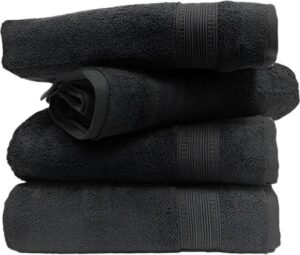 355931_b_1.jpg סט 4 מגבות רחצה 100% כותנה 70x130 ס''מ קולקציית דניאל מבית Arige Gad - צבע שחור