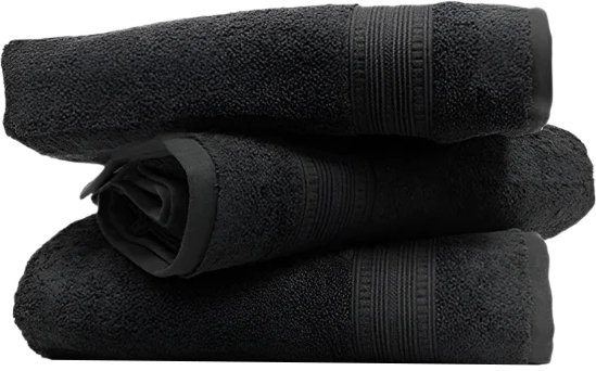 סט 3 מגבות רחצה 100% כותנה 90x140 ס''מ קולקציית דניאל מבית Arige Gad - צבע שחור