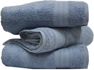 סט 3 מגבות רחצה 100% כותנה 90x140 ס''מ קולקציית דניאל מבית Arige Gad - צבע כחול בהיר