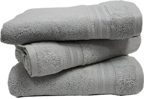 סט 3 מגבות רחצה 100% כותנה 90x140 ס''מ קולקציית דניאל מבית Arige Gad - צבע אפור בהיר