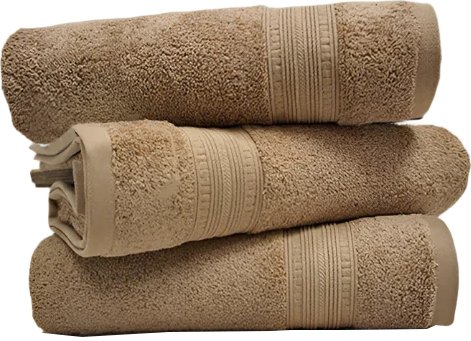 סט 3 מגבות רחצה 100% כותנה 90x140 ס''מ קולקציית דניאל מבית Arige Gad - צבע חום בהיר