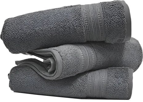 סט 3 מגבות רחצה 100% כותנה 90x140 ס''מ קולקציית דניאל מבית Arige Gad - צבע אפור כהה