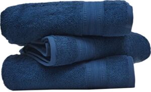 סט 3 מגבות רחצה 100% כותנה 90x140 ס''מ קולקציית דניאל מבית Arige Gad - צבע כחול