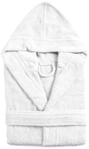 חלוקי רחצה לילדים 100% כותנה לגילאי 4-6 מבית Homestyle - לבן