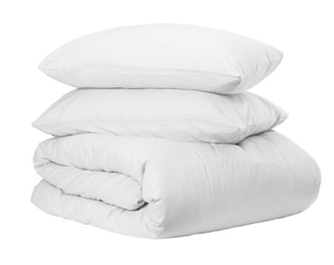 סט מצעים חלקי ג'רסי 100% כותנה 90x200 ס''מ מבית Homestyle - לבן