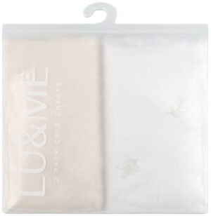 זוג סדינים לעריסת תינוק 90x60 ס''מ Lu & Me - בז'