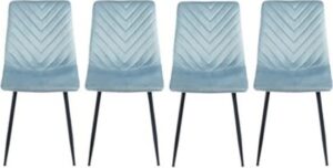 סט 4 כיסאות לפינת האוכל דגם Firenze מבית Brand Direct - צבע כחול בהיר