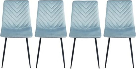 סט 4 כיסאות לפינת האוכל דגם Firenze מבית Brand Direct - צבע כחול בהיר