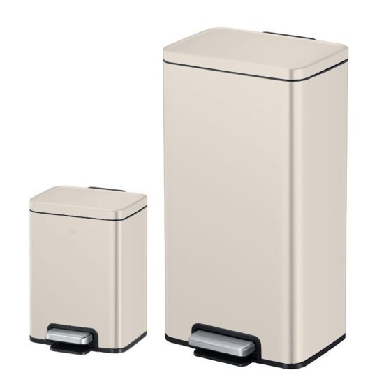 סט 2 פחי אשפה בנפח 30 ליטר ו-6 ליטר Eko Madison - צבע וניל מט