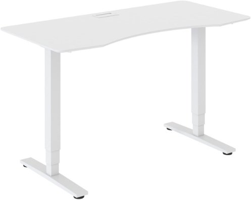 שולחן פניאומטי מתכוונן דגם Poco מבית Keisar - בגודל 105x70 ס''מ - צבע לבן