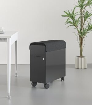 שידת מגירות עם גלגלים דגם Mini-Comfy מבית Keisar - צבע שחור