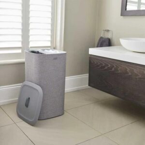 369278_b_1.jpg סל כביסה 2 תאים ומכסה 60 ליטר Tota מבית Joseph Joseph - אפור