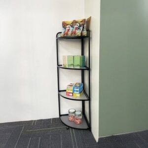 ארגונית פינתית מתקפלת 5 מדפים מבית Bpatent - צבע שחור