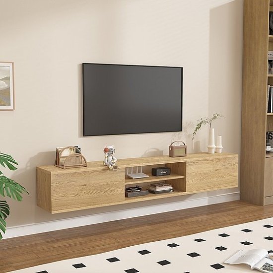 מזנון טלוויזיה צף ברוחב 160 ס''מ דגם Ofek מבית StarShop - צבע אלון