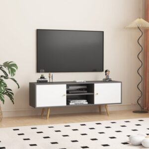 מזנון טלוויזיה ברוחב 120 ס''מ דגם Almog מבית StarShop - צבע אפור בשילוב לבן