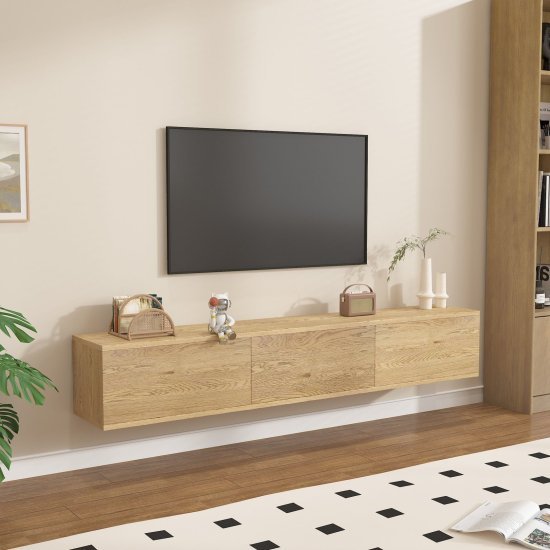 מזנון טלוויזיה צף ברוחב 180 ס''מ דגם Alona מבית StarShop - צבע אלון