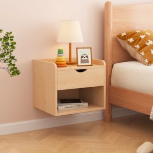 שידת לילה צפה תלויה לקיר דגם Noritz מבית StarShop - צבע אלון