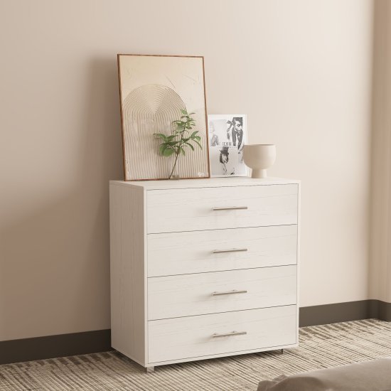 שידת אחסון 4 מגירות דגם Palma מבית StarShop - צבע לבן