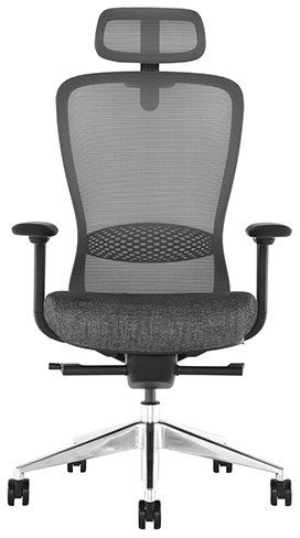 כסא מנהלים ארגונומי ואורתופדי מתכוונן דגם Vision מבית Fizzio - צבע אפור