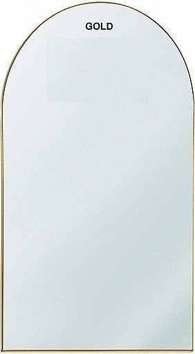 מראת תלייה חצי אובלית מסגרת מתכת דקה בגוון זהב 80x180 ס''מ מבית Star Shop