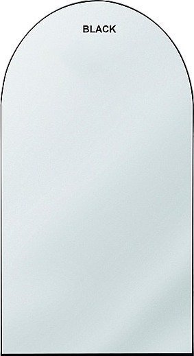 מראת תלייה חצי אובלית מסגרת מתכת דקה בגוון שחור 60x140 ס''מ מבית Star Shop