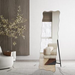 מראת סטנד על רגל מלבנית מסולסלת ללא מסגרת 60x160 ס''מ מבית Star Shop